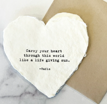 Mini Deckled Heart Shaped Cards