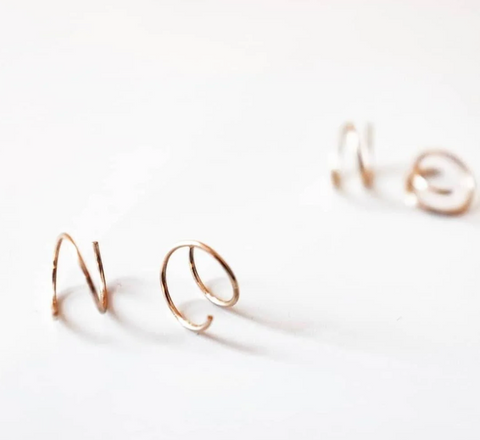Illusion Threader Double Hoops
