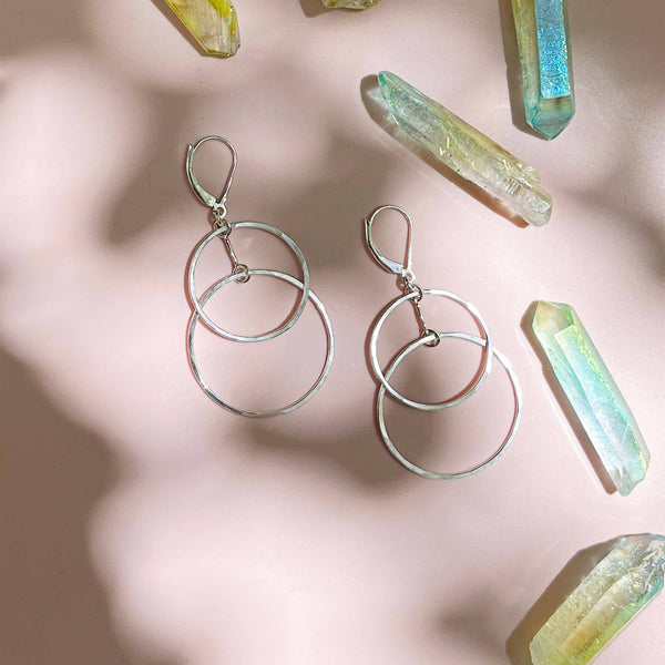 Diverge Circle Drops Minimalist Statement Earrings