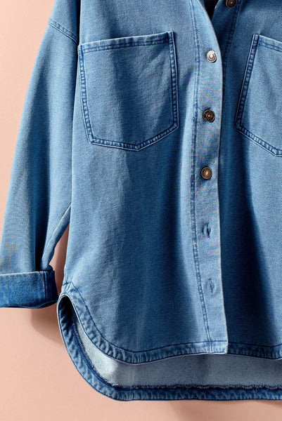 Western Denim Button-Up Shacket