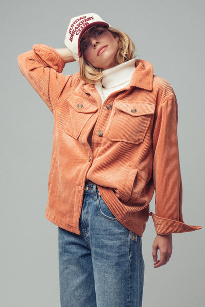 Sherpa Lined Corduroy Shacket