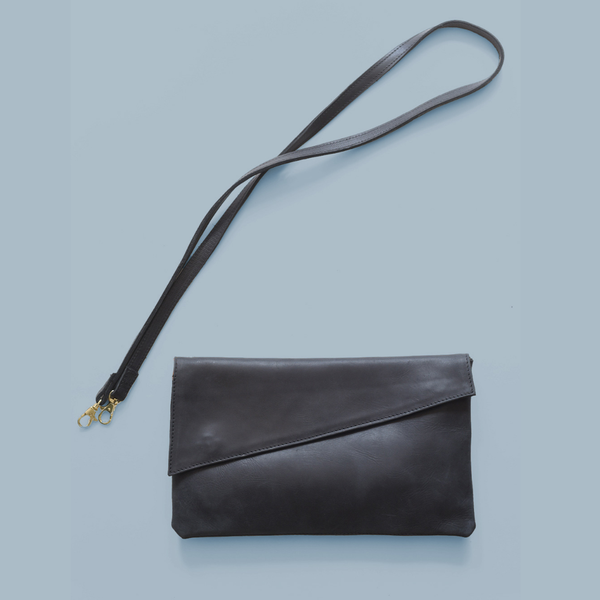 Leather Convertible Crossbody & Clutch