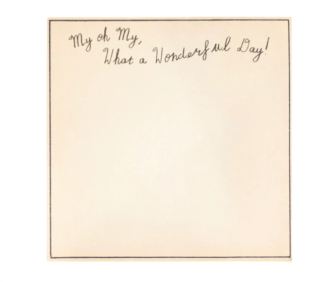 Notepad - What A Wonderful Day