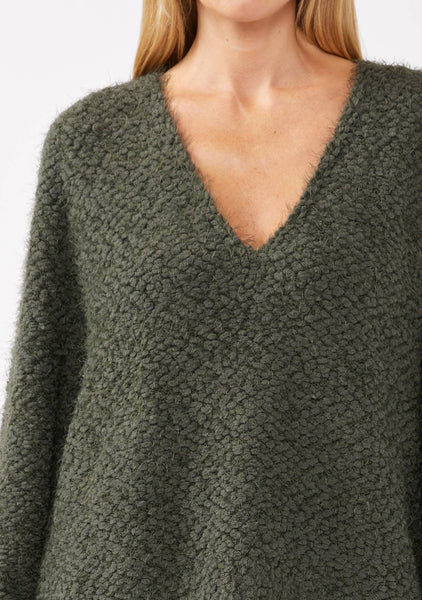 Hi-Low Fuzzy Pullover Sweater