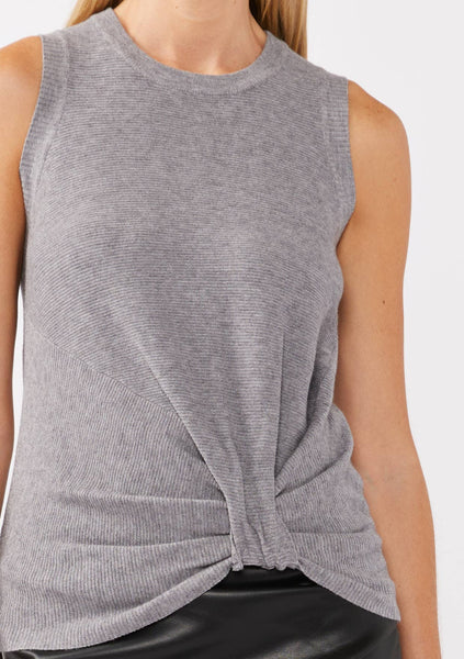 Ribbed Knot Front Sweater Tank