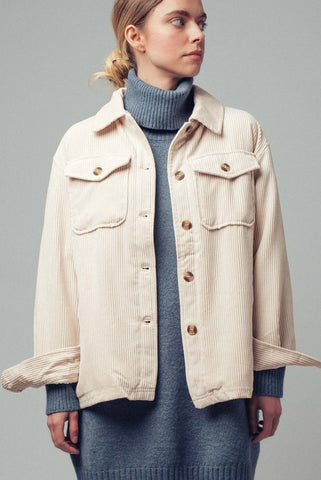 Sherpa Lined Corduroy Shacket