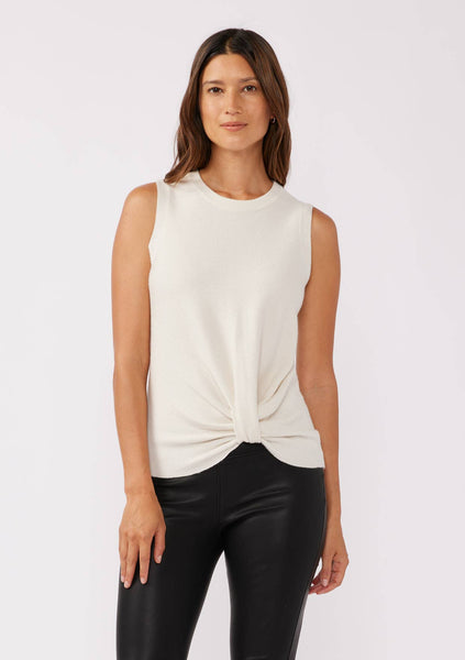 Ribbed Knot Front Sweater Tank