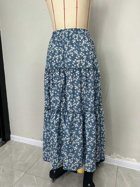 Meadow Breeze Tiered Maxi Skirt