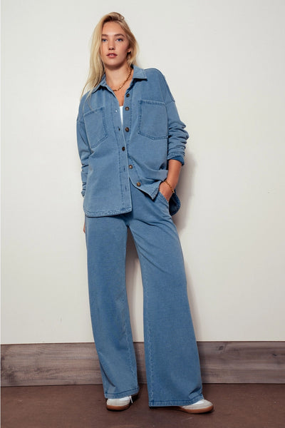 Western Denim Button-Up Shacket