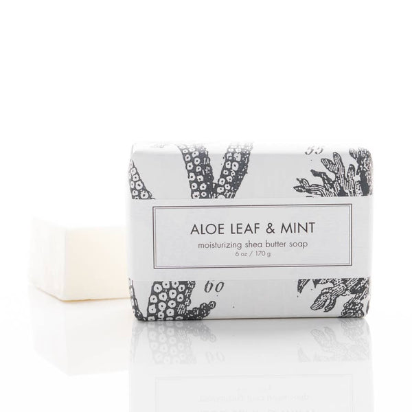 Aloe Leaf & Mint Shea Butter Soap - Bath Bar