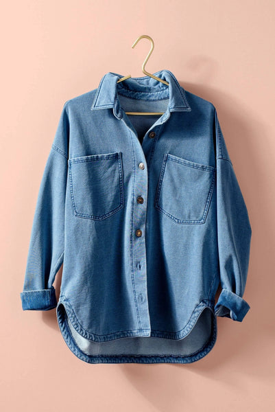 Western Denim Button-Up Shacket