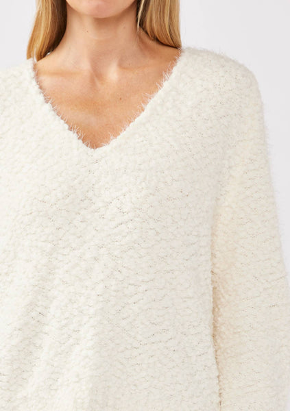 Hi-Low Fuzzy Pullover Sweater