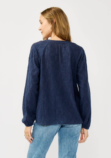 Long Sleeve Button Down Raglan Blouse