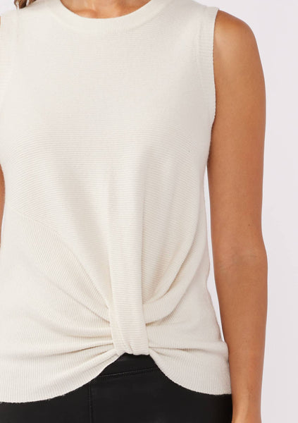 Ribbed Knot Front Sweater Tank