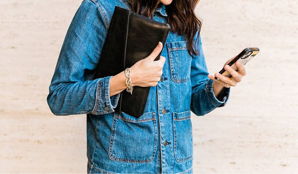 Leather Convertible Crossbody & Clutch