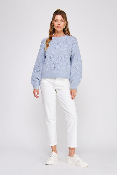Floral Embroidery Sweater