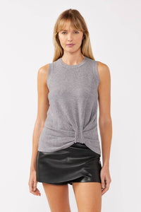 Ribbed Knot Front Sweater Tank