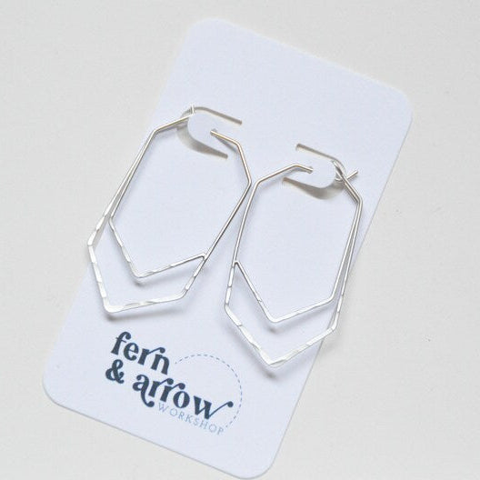 Geometric Arrow Hoop Earrings