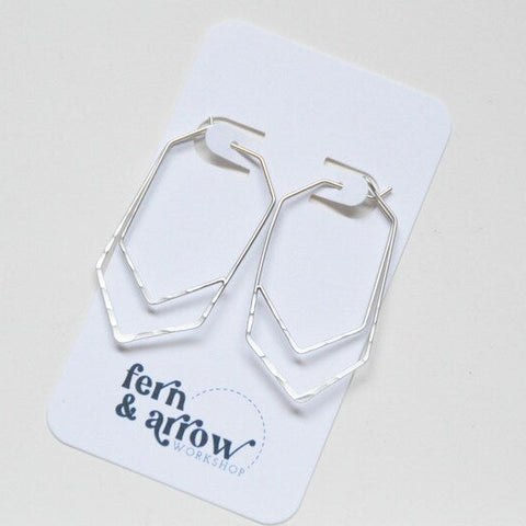 Geometric Arrow Hoop Earrings
