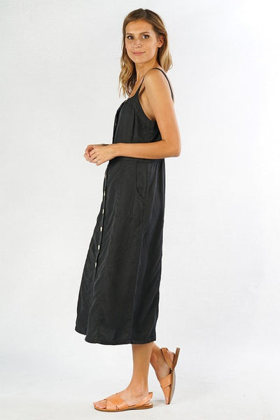 Black Tencel Midi Dress