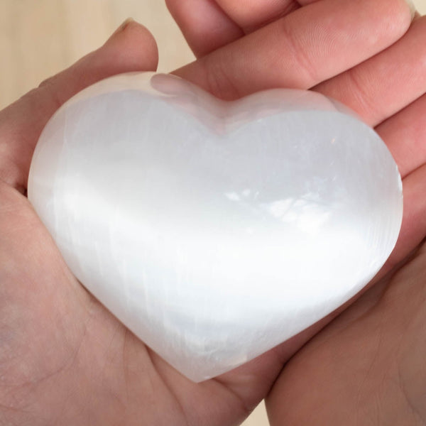 Selenite Crystal Heart