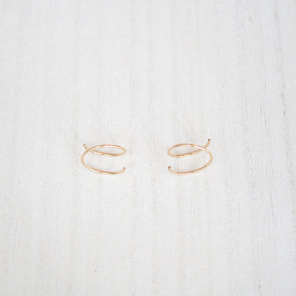 Illusion Threader Double Hoops