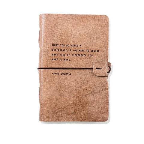 Jane Goodall leather journal adored boutique