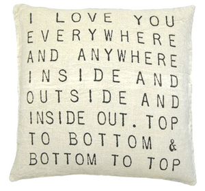I Love You Everywhere Pillow