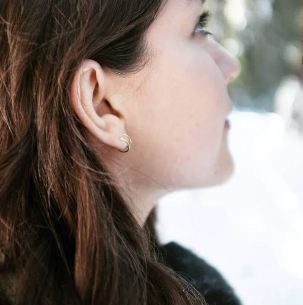 Illusion Threader Double Hoops