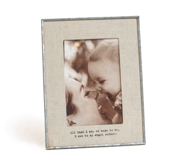 Linen Photo Frame - pick from 7 quotes