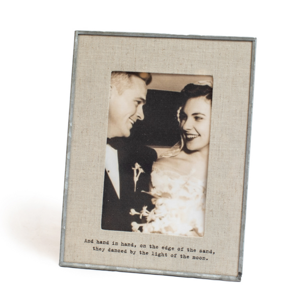 Linen Photo Frame - pick from 7 quotes