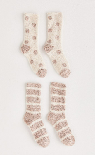 2-Pack Plush Dot Socks