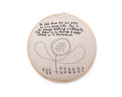 Embroidery Hoop - Two Ways To Live