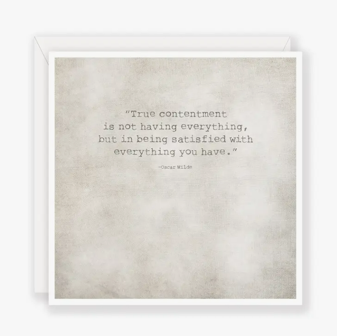 True contentment- Greeting Card
