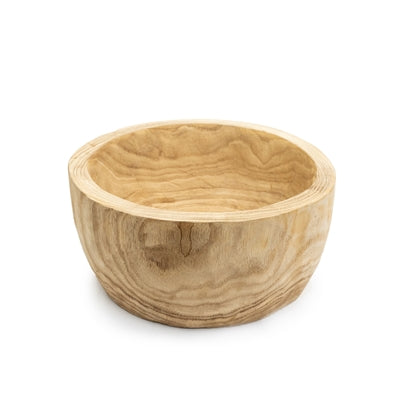 Deep Round Wooden Bowl