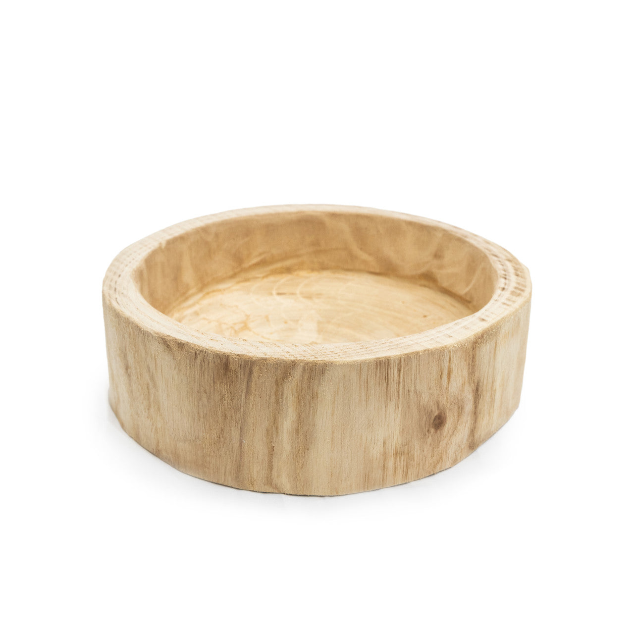 Shallow Round Wooden Bowl
