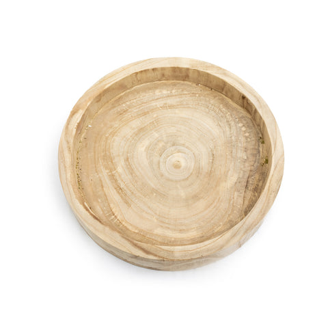 Small Round Wood Tray